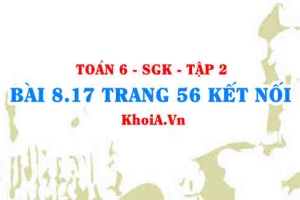 Bài 8.17 trang 56 Toán 6 Tập 2 Kết nối tri thức